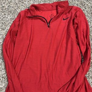 Nike Red Quarter-Zip Pullover